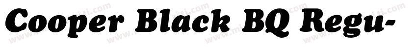 Cooper Black BQ Regu字体转换
